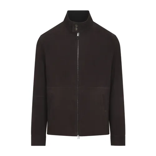 Jackets > Leather Jackets - - Canali - Modalova