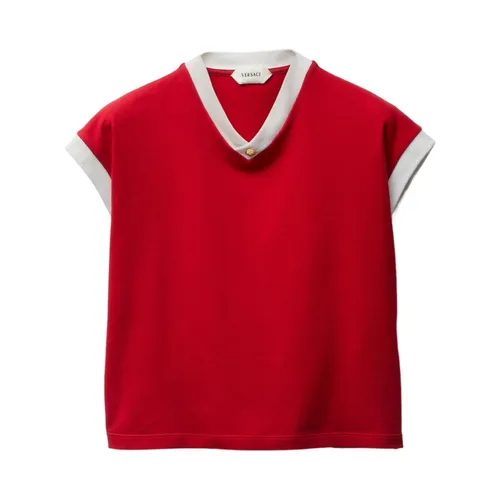 Versace - Tops > T-Shirts - Red - Versace - Modalova