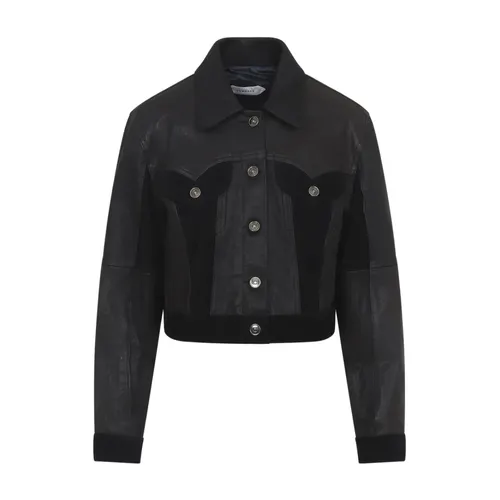 Jackets > Leather Jackets - - Versace - Modalova