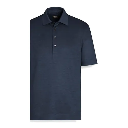 Zegna - Tops > Polo Shirts - Blue - Zegna - Modalova