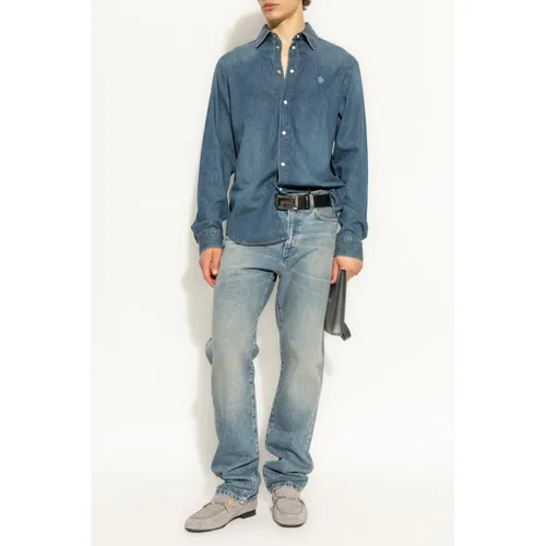 Shirts > Denim Shirts - - Versace - Modalova