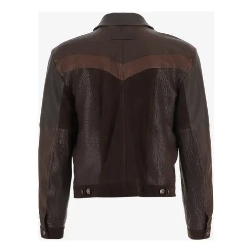 Jackets > Leather Jackets - - Versace - Modalova