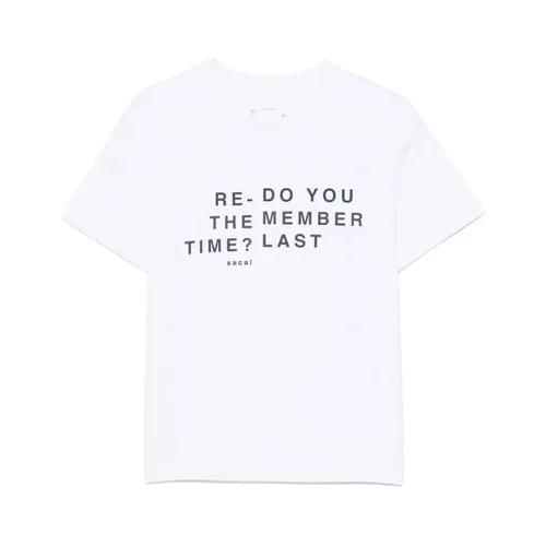 Sacai - Tops > T-Shirts - White - Sacai - Modalova