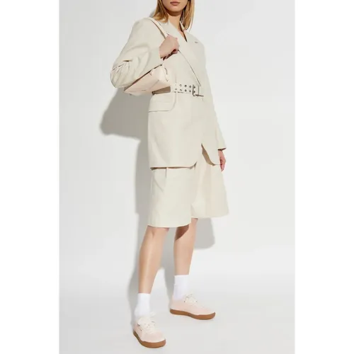 Ganni - Jackets > Blazers - Beige - Ganni - Modalova