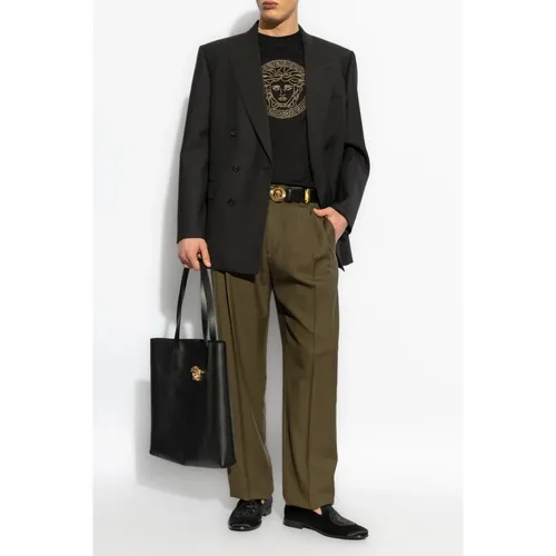 Versace - Tops > T-Shirts - Black - Versace - Modalova