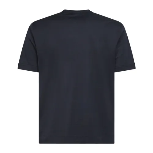 Zegna - Tops > T-Shirts - Blue - Zegna - Modalova