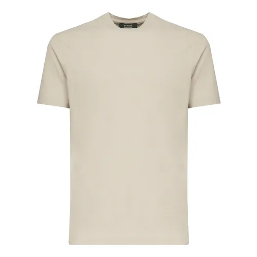 Zanone - Tops > T-Shirts - Beige - Zanone - Modalova