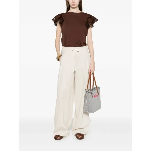 Twinset - Tops > T-Shirts - Brown - Twinset - Modalova