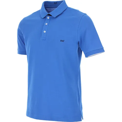 Fay - Tops > Polo Shirts - Blue - Fay - Modalova