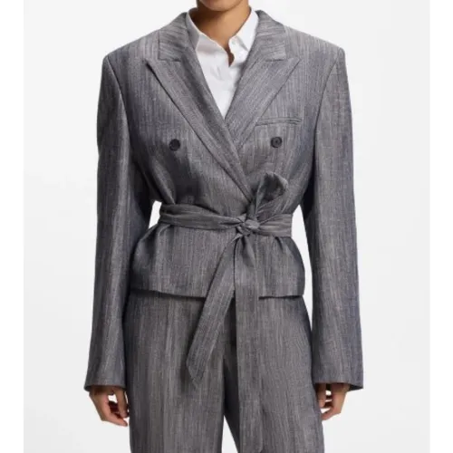 Hugo - Jackets > Blazers - Gray - Hugo - Modalova