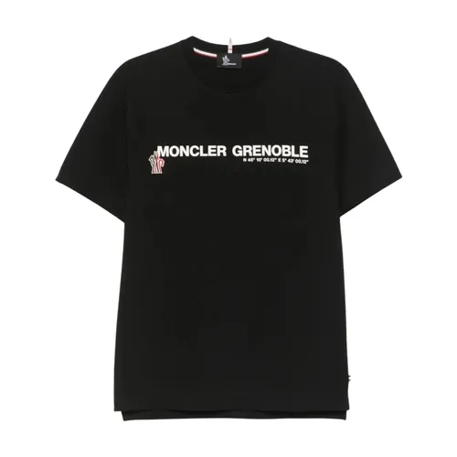 Moncler - Tops > T-Shirts - Black - Moncler - Modalova
