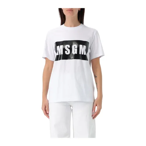 Msgm - Tops > T-Shirts - White - Msgm - Modalova
