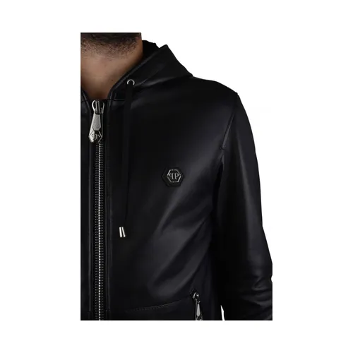 Jackets > Leather Jackets - - Philipp Plein - Modalova