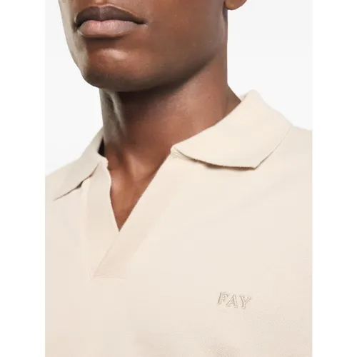 Fay - Tops > Polo Shirts - Beige - Fay - Modalova