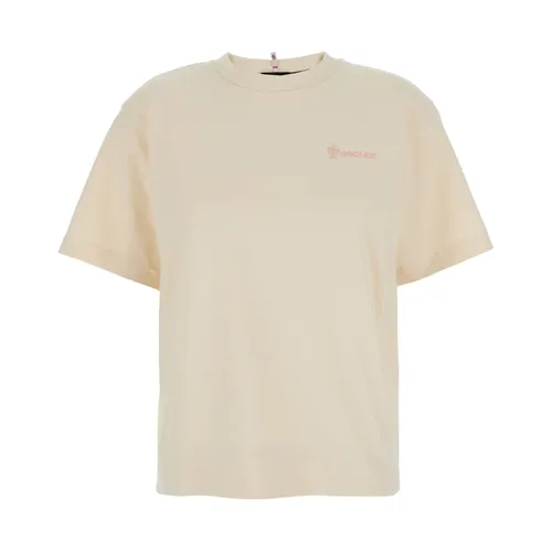 Moncler - Tops > T-Shirts - Beige - Moncler - Modalova