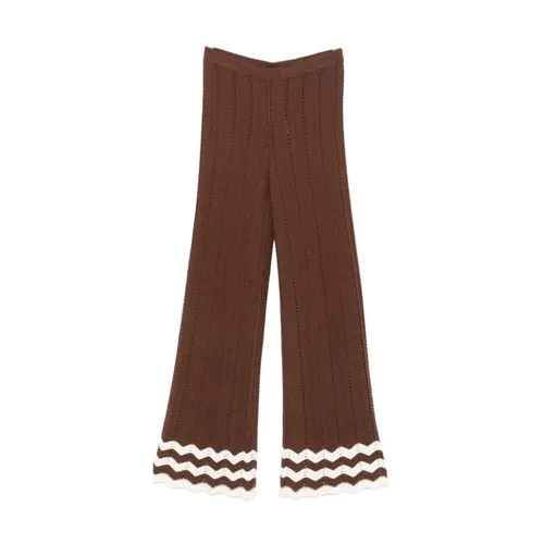 Trousers > Wide Trousers - - Twinset - Modalova