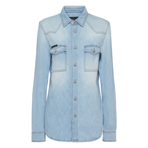 Blouses & Shirts > Denim Shirts - - Philipp Plein - Modalova