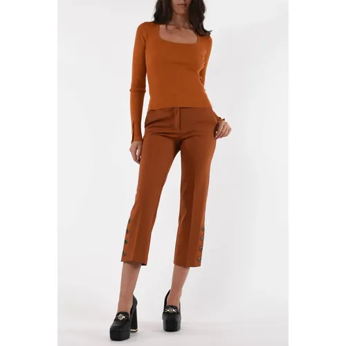 Trousers > Cropped Trousers - - Twinset - Modalova