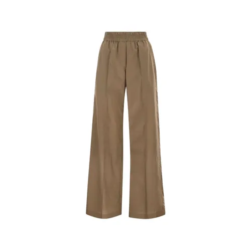 Trousers > Wide Trousers - - Brunello Cucinelli - Modalova