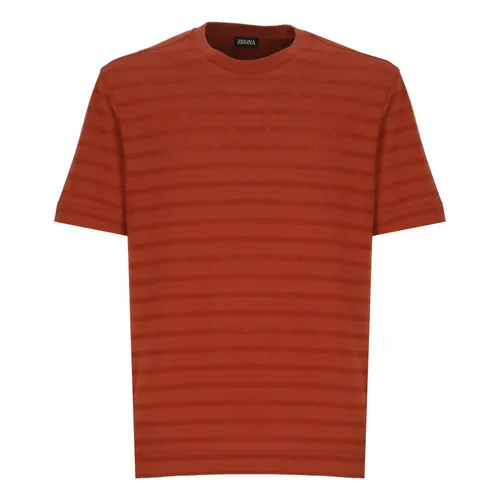 Zegna - Tops > T-Shirts - Brown - Zegna - Modalova