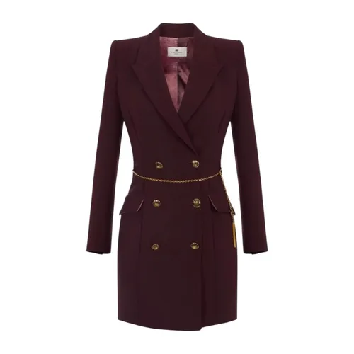 Coats > Double-Breasted Coats - - Elisabetta Franchi - Modalova