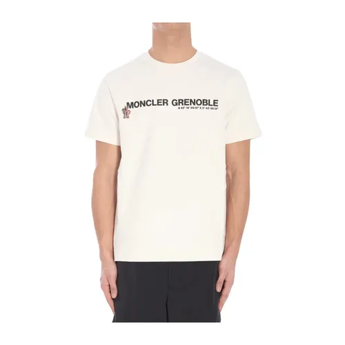 Moncler - Tops > T-Shirts - Beige - Moncler - Modalova