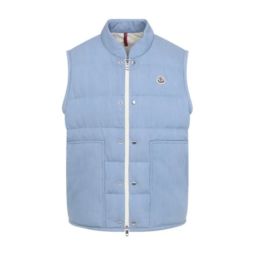 Moncler - Jackets > Vests - Blue - Moncler - Modalova