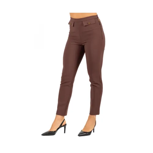 Trousers > Slim-fit Trousers - - Elisabetta Franchi - Modalova