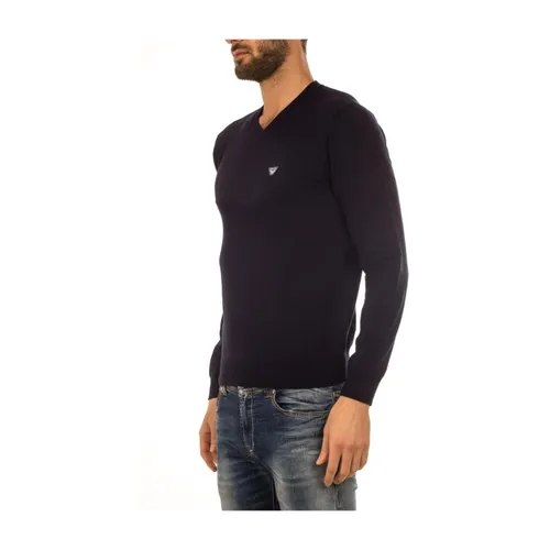 Knitwear > V-neck Knitwear - - Armani Jeans - Modalova