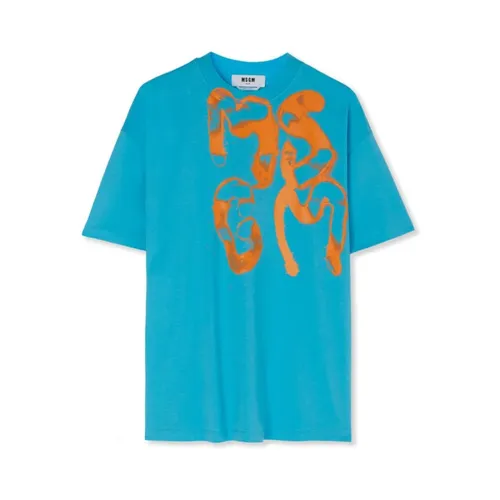 Msgm - Tops > T-Shirts - Blue - Msgm - Modalova