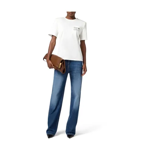 Jeans > Straight Jeans - - Elisabetta Franchi - Modalova