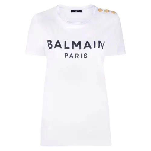 Balmain - Tops > T-Shirts - White - Balmain - Modalova
