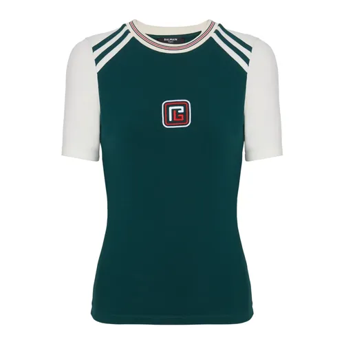 Balmain - Tops > T-Shirts - Green - Balmain - Modalova