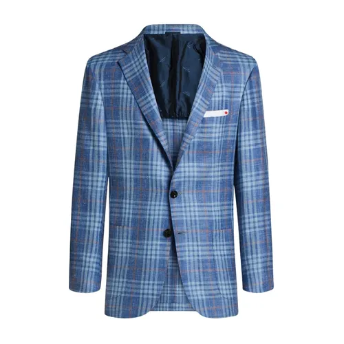 Kiton - Jackets > Blazers - Blue - Kiton - Modalova
