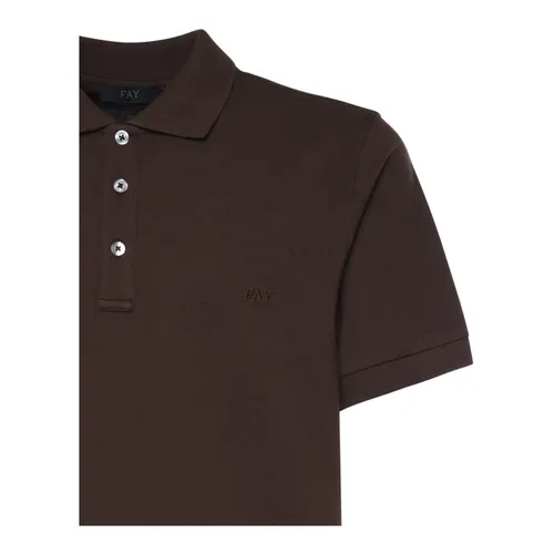Fay - Tops > Polo Shirts - Brown - Fay - Modalova
