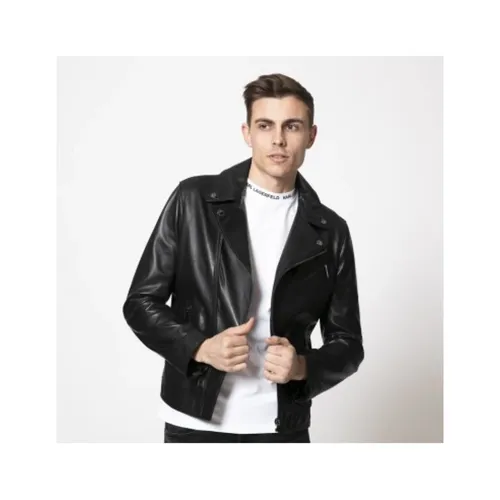 Jackets > Leather Jackets - - Karl Lagerfeld - Modalova