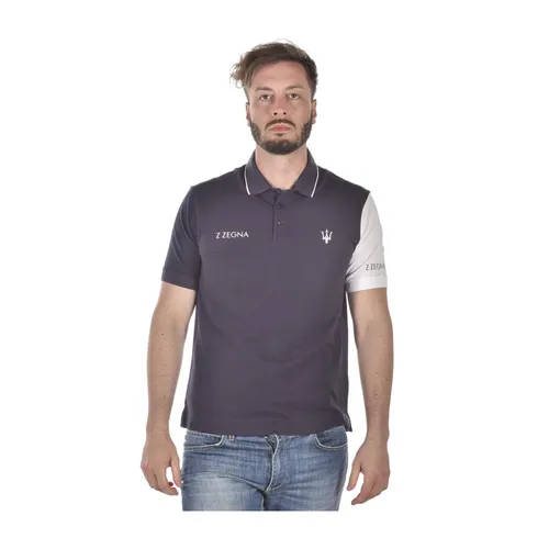 Zegna - Tops > Polo Shirts - Blue - Zegna - Modalova