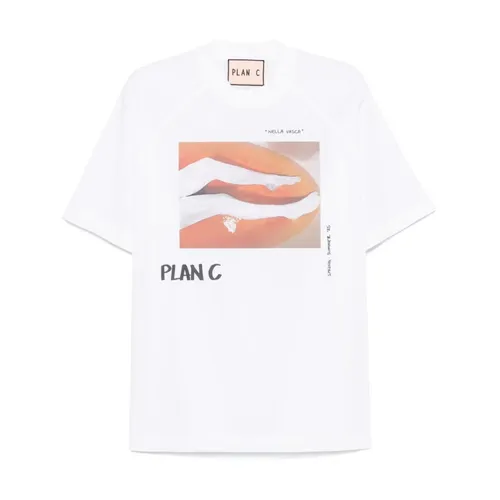 Plan C - Tops > T-Shirts - White - Plan C - Modalova