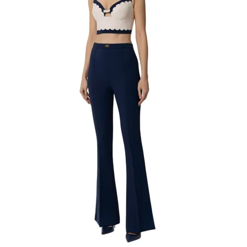 Trousers > Wide Trousers - - Elisabetta Franchi - Modalova