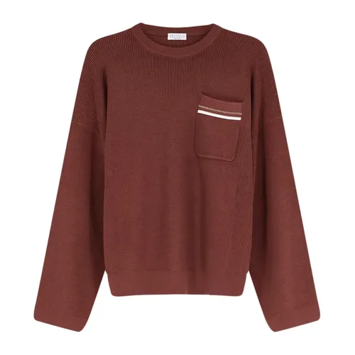 Knitwear > Round-neck Knitwear - - Brunello Cucinelli - Modalova