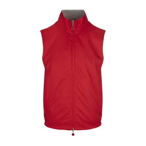 Kiton - Jackets > Vests - Red - Kiton - Modalova