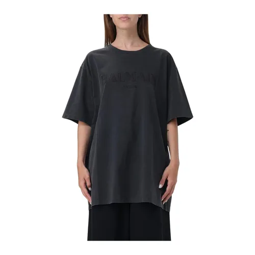 Balmain - Tops > T-Shirts - Gray - Balmain - Modalova