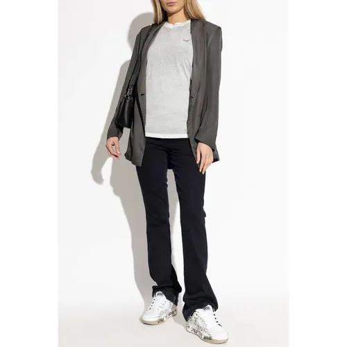 Diesel - Jackets > Blazers - Gray - Diesel - Modalova
