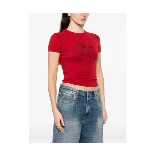 Re/Done - Tops > T-Shirts - Red - Re/Done - Modalova