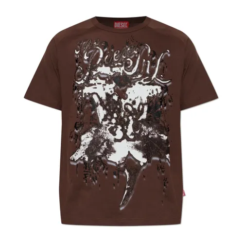 Diesel - Tops > T-Shirts - Brown - Diesel - Modalova