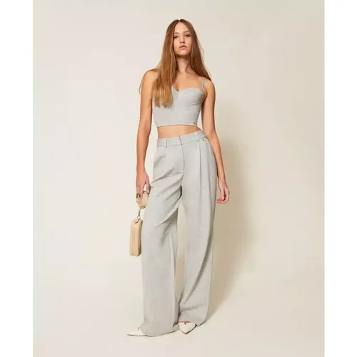 Trousers > Wide Trousers - - Twinset - Modalova
