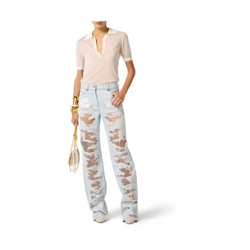 Jeans > Straight Jeans - - Elisabetta Franchi - Modalova