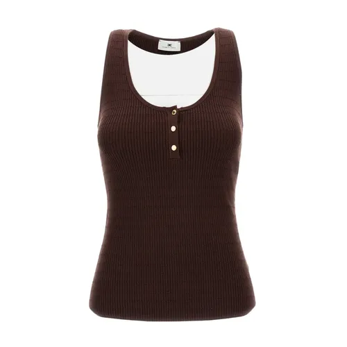 Tops > Sleeveless Tops - - Elisabetta Franchi - Modalova
