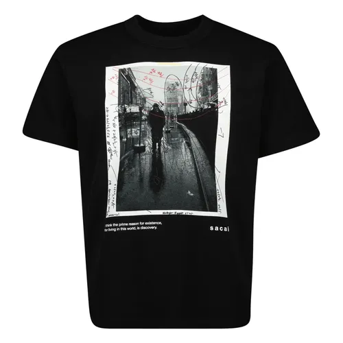 Sacai - Tops > T-Shirts - Black - Sacai - Modalova