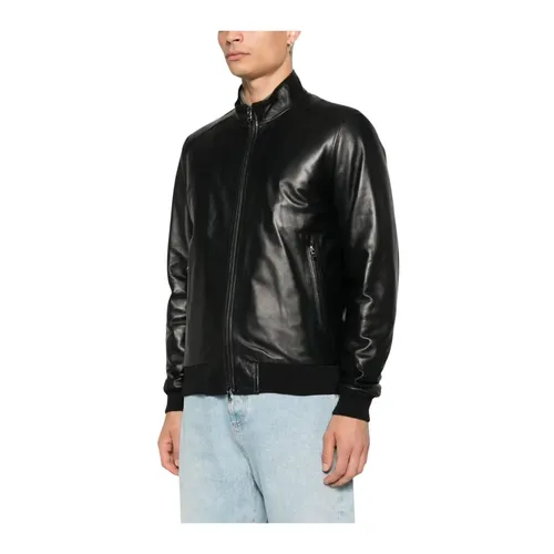 Jackets > Leather Jackets - - Barba Napoli - Modalova